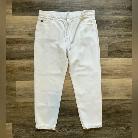 Kancan women’s Queens Ultra High Rise Slouch Fit White Drawstring Jeans size 30 - Picture 3 of 15